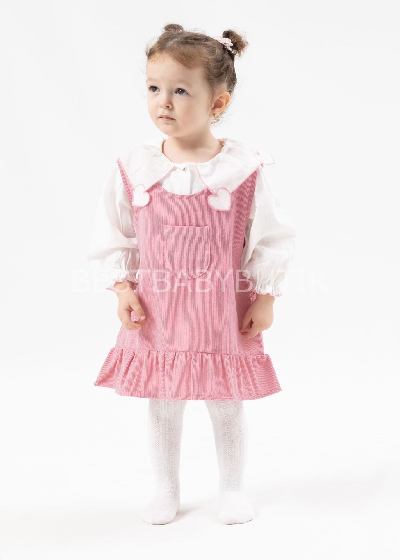 Kalp Yaka Detaylı 2’Li Elbise