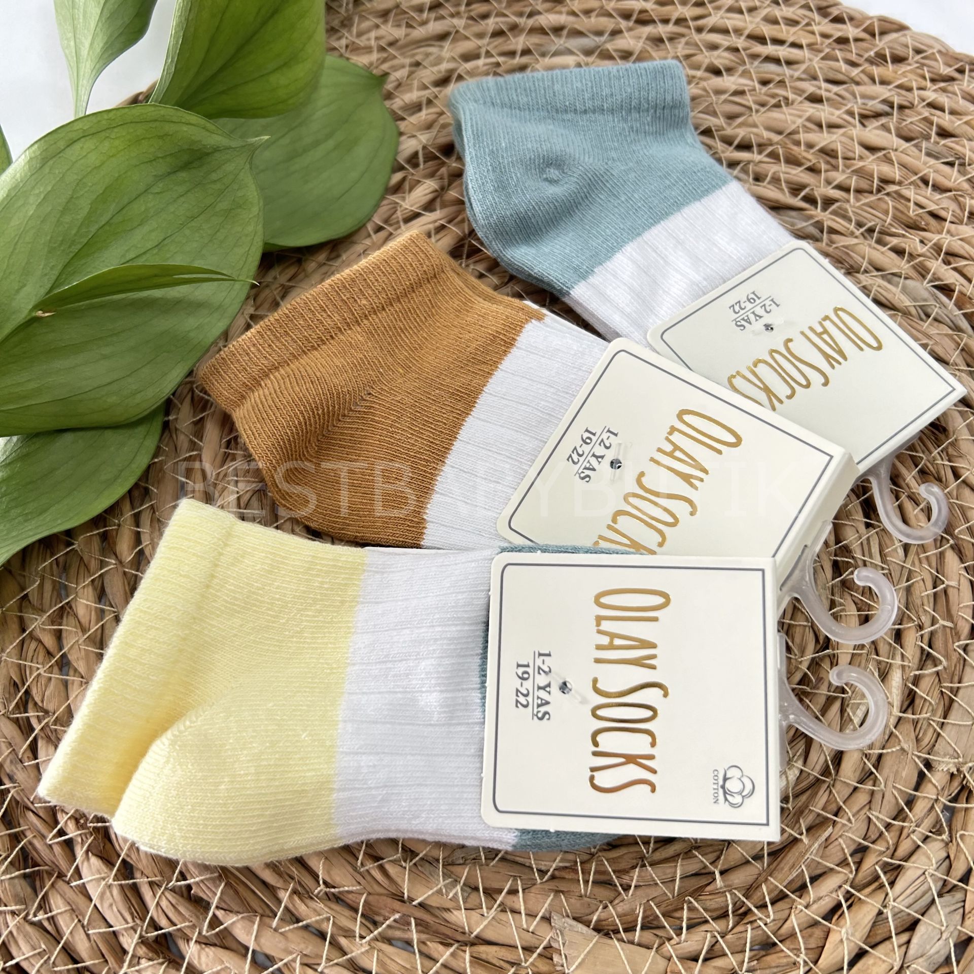 RENKLİ FİTİLLİ KISA 3’LÜ ÇORAPLAR