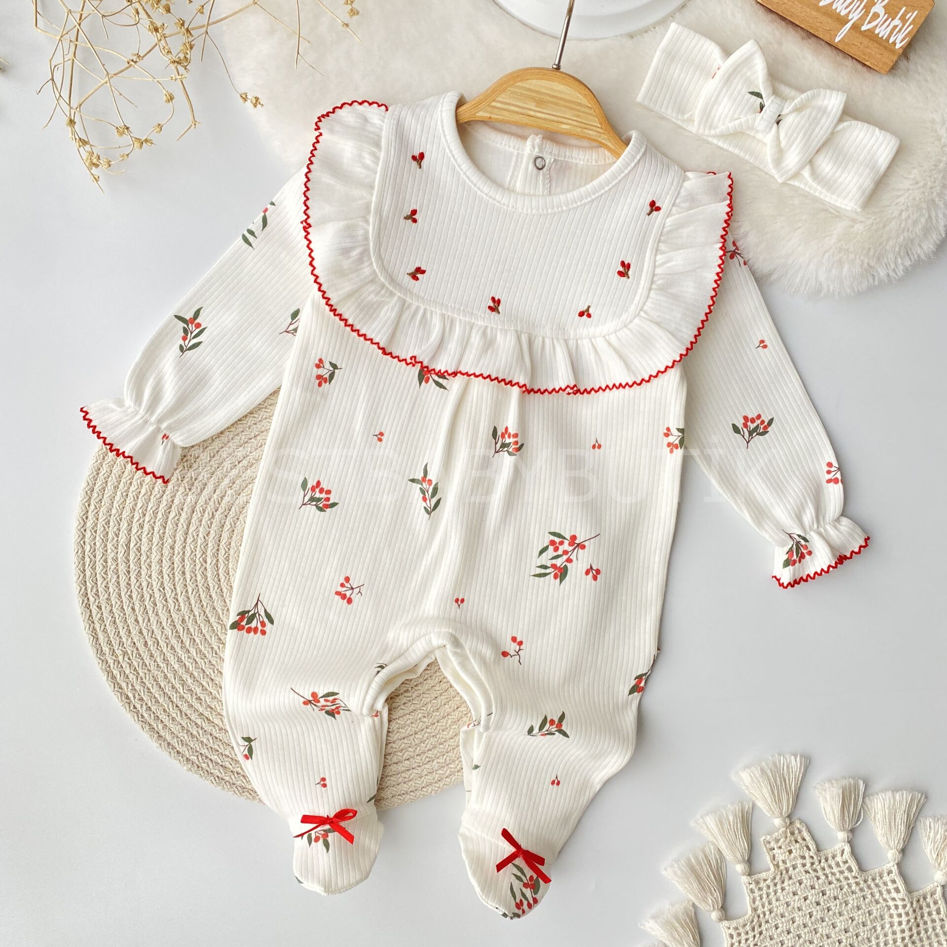 Kokina Premium Nakış Yakalı Bandanalı Tulum