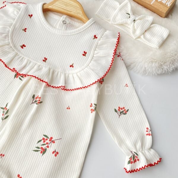 Kokina Premium Nakış Yakalı Bandanalı Tulum