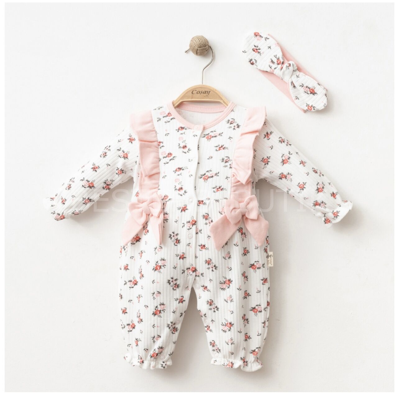 Çiçek Nakışlı Bandanalı Tulum