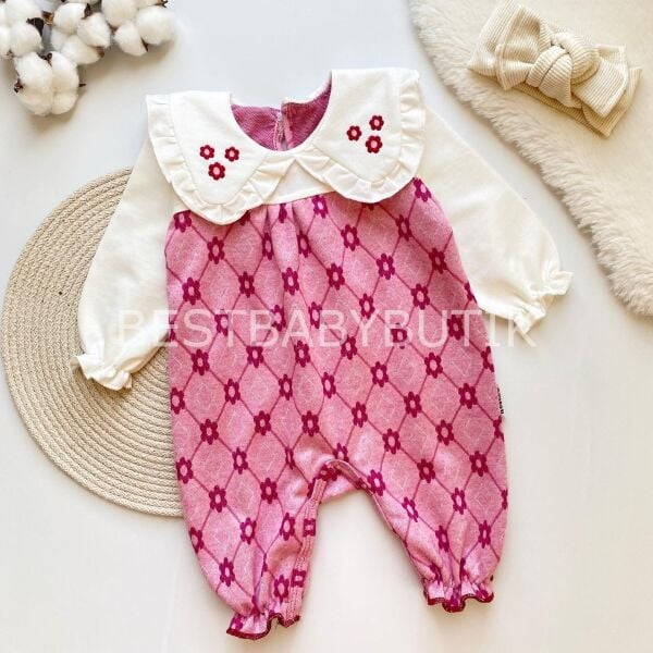 LİNDA BEBEK YAKA DETAYLI ÇİÇEKLİ TULUM