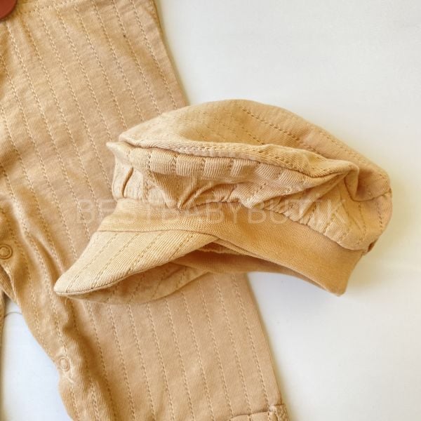 ANDERSON SEYYAR PAPYON VE ŞAPKA DETAYLI ASKILI TULUM SETİ 3-6 AY