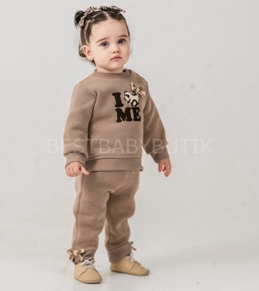 Leopar Desenli Montlu Şardonlu 3’Lü Takım