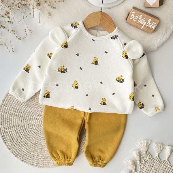 Winnie Pooh Kulak Detaylı Şardonlu 2’Li Takım