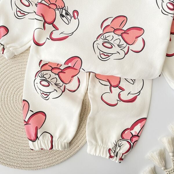 Minnie Mause Balon Kol Detaylı Şardonlu 2’Li Takım