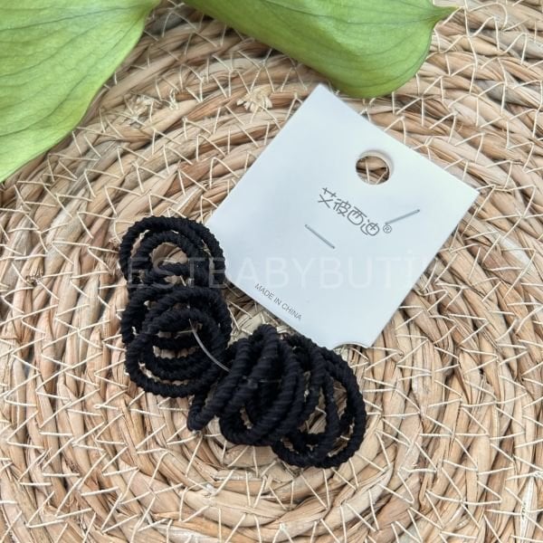 SİYAH MİNİK LASTİK TOKALAR