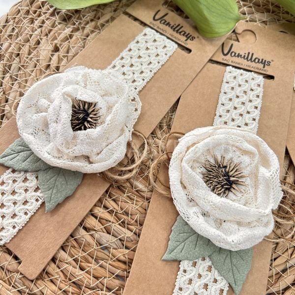 GÜL DETAYLI YAPRAKLI BANDANA