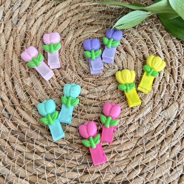 LALE DETAYLI KLİPS TOKA