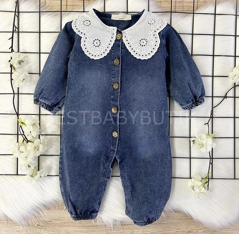 FİSTO BEBE YAKA KOT TULUM