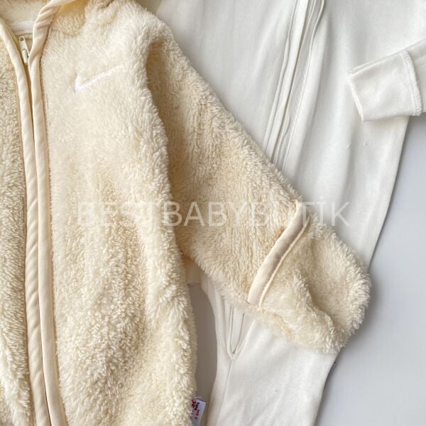 Nıke Nakışlı Peluş Kapşonlu 2’Li Tulum Seti 3-6 AY