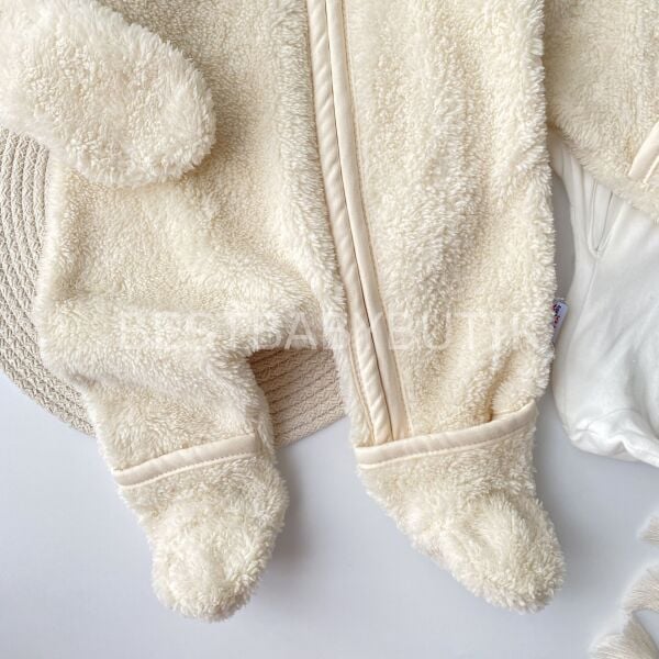 Nıke Nakışlı Peluş Kapşonlu 2’Li Tulum Seti 3-6 AY