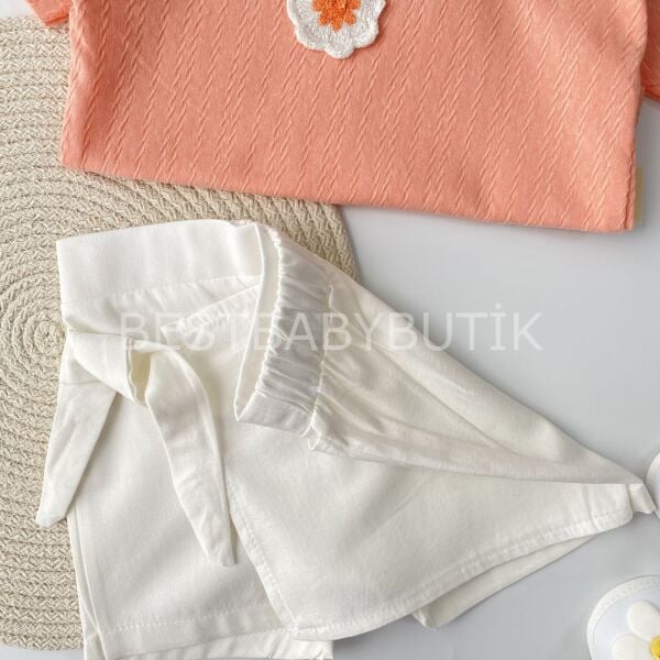 Papatya Örgü Detaylı Şort Etekli 2’Li Takım 18-24 AY