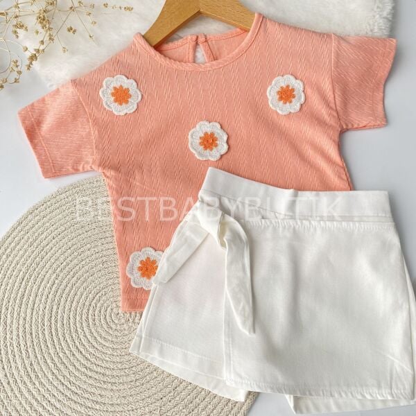 Papatya Örgü Detaylı Şort Etekli 2’Li Takım 18-24 AY