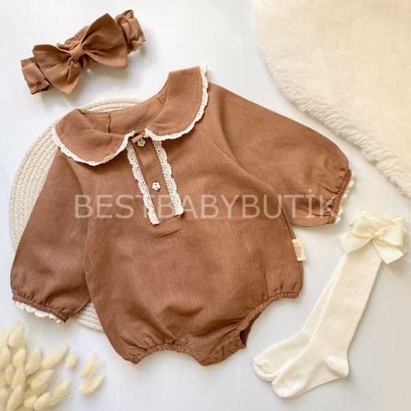 MİLENA DANTEL DETAYLI ÇORAPLI 3’LÜ ROMPER SET