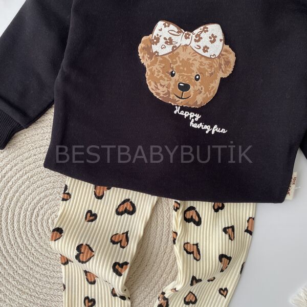 Leopar Desenli Bandanalı 3’Lü Alt Üst Takım