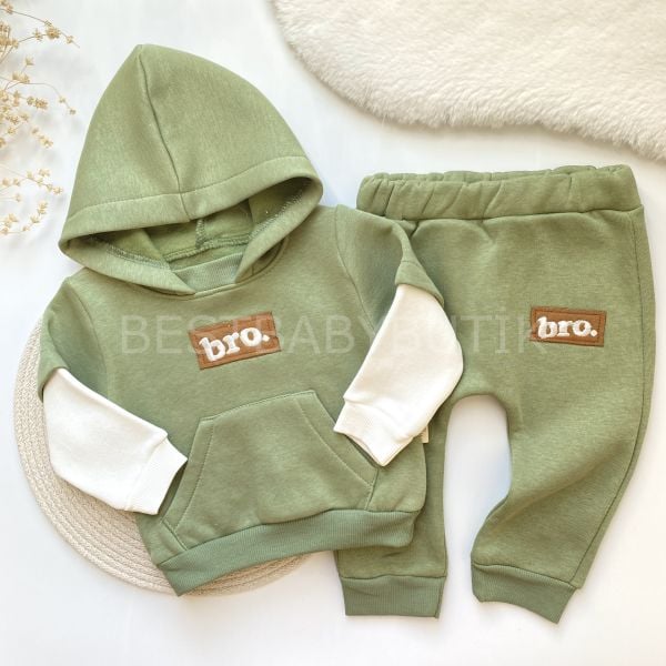 BRO CEP DETAYLI KAPŞONLU 3’İP ŞARDONLU KIŞLIK 2’LI TAKIM