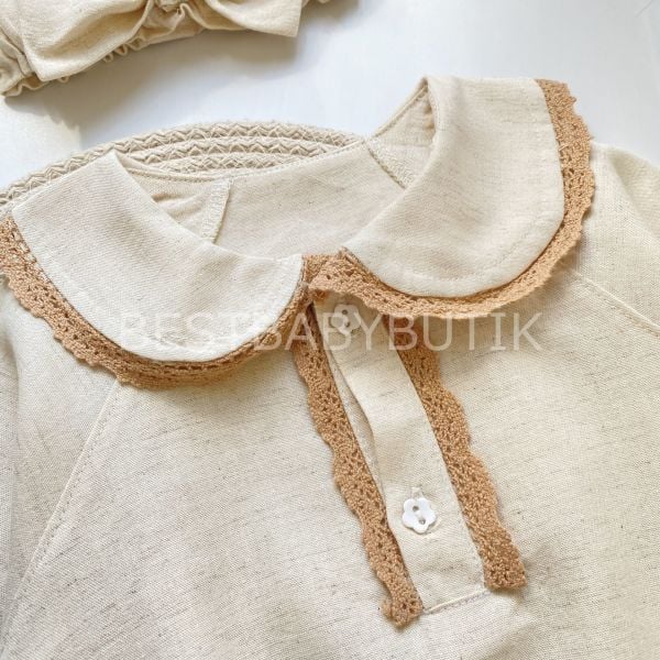 MİLENA DANTEL DETAYLI ÇORAPLI 3’LÜ ROMPER SET