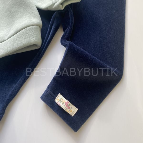 PAPATYA KADİFE TAYTLI 3İP ŞARDONLU ALT ÜST TAKIM