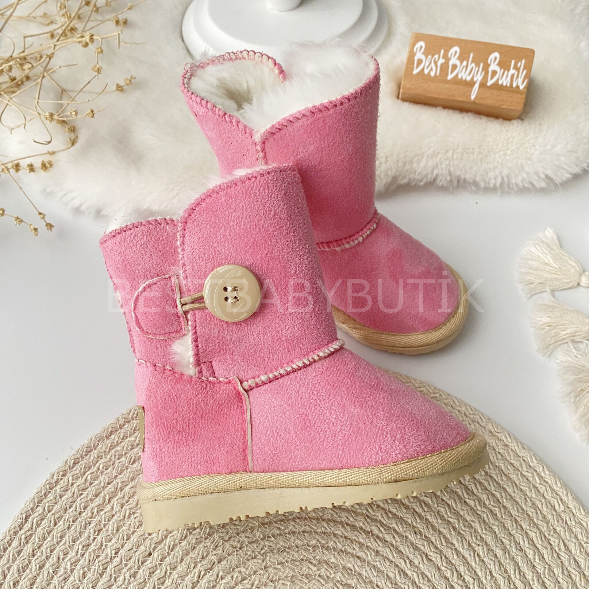 Pembe Tüylü Süet Bot