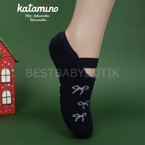 Termal Kaymaz Taban Babet Çorap-SİYAH 1/2 YAŞ