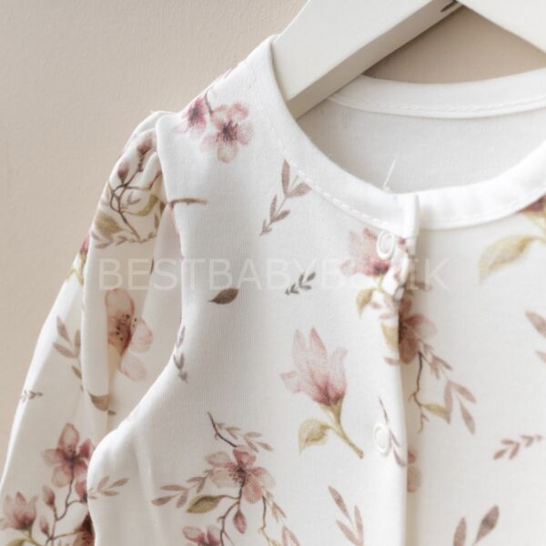 Premium Çiçek Baskılı Balon Kol Bandanalı Tulum