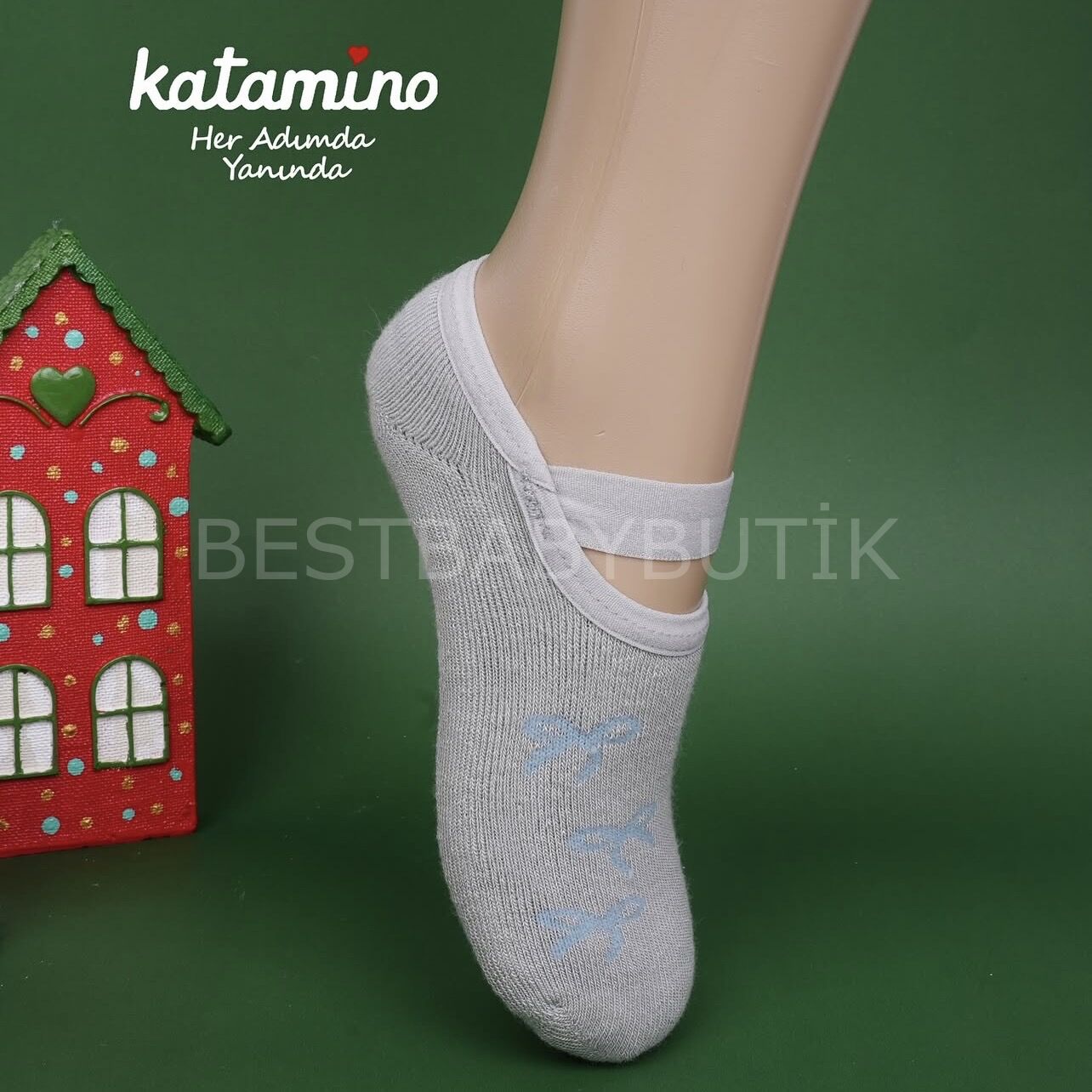 Termal Kaymaz Taban Babet Çorap-GRİ 1-2 YAŞ