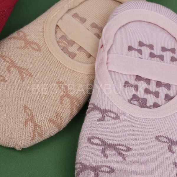 Termal Kaymaz Taban Babet Çorap-GÜL 1/2 YAŞ