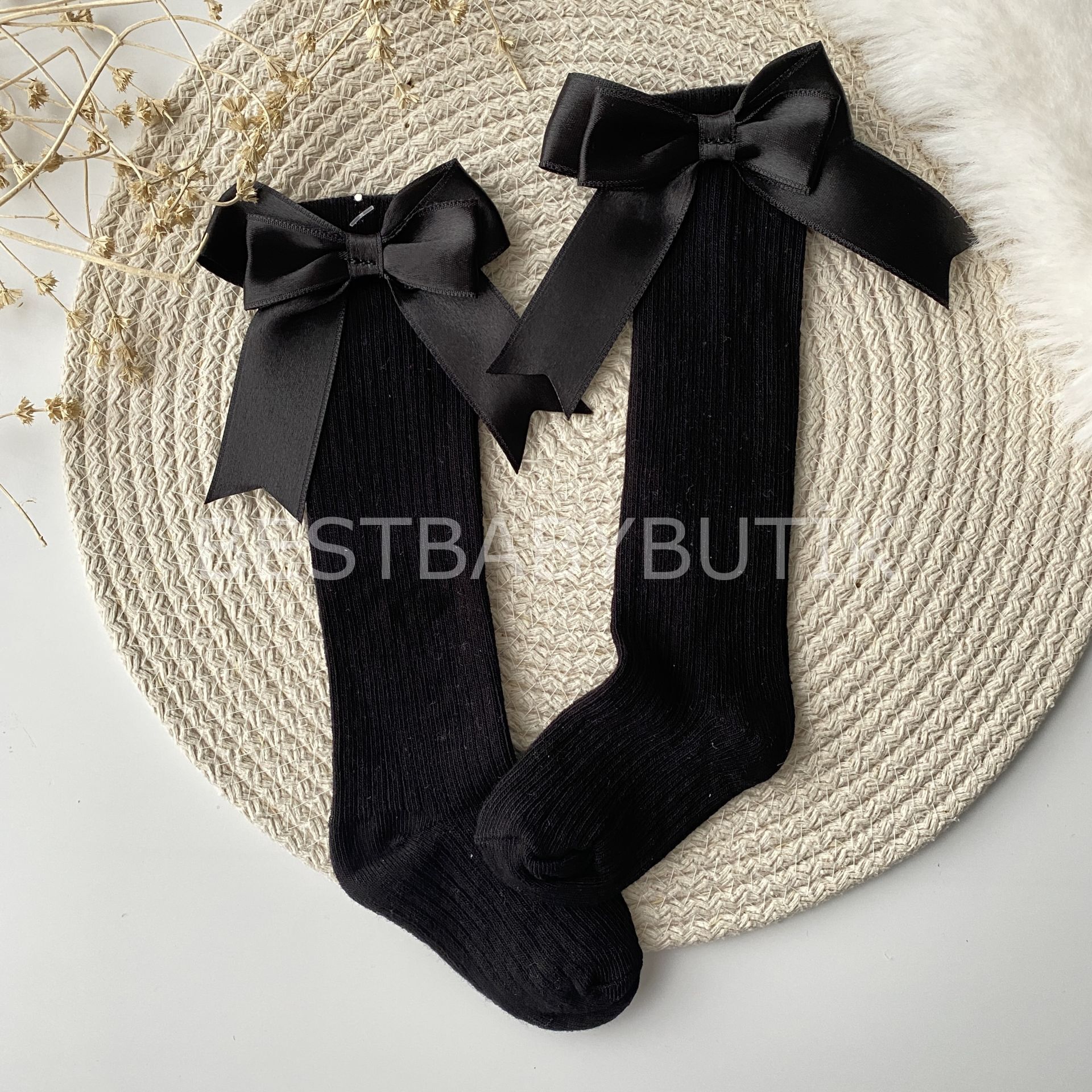 Fiyonklu Dizaltı Fitilli Uzun Çorap 6-12 AY