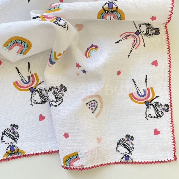 RENKLİ DESENLİ MÜSLİN BATTANİYE 80x90 cm