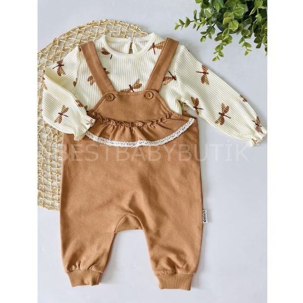 YUSUFÇUK DETAYLI 2’Lİ SALOPET SET