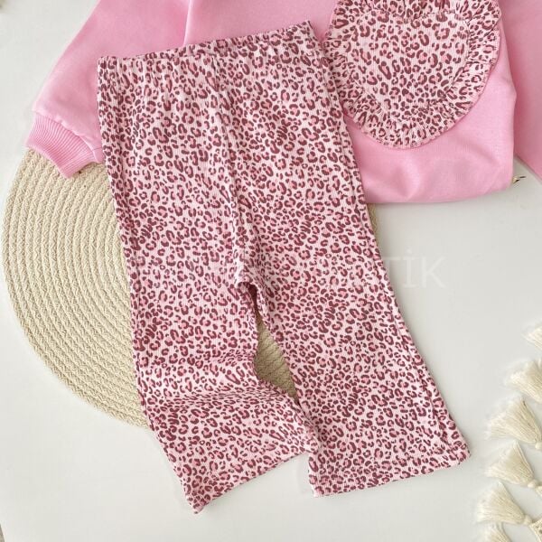 Çıtır Çiçekli İspanyol Paça Bandanalı 3’Lü Takım