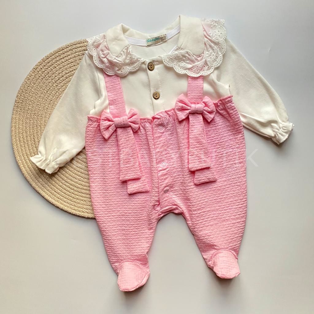 FİSTO BEBE YAKA FİYONKLU ASKI DETALI TULUM
