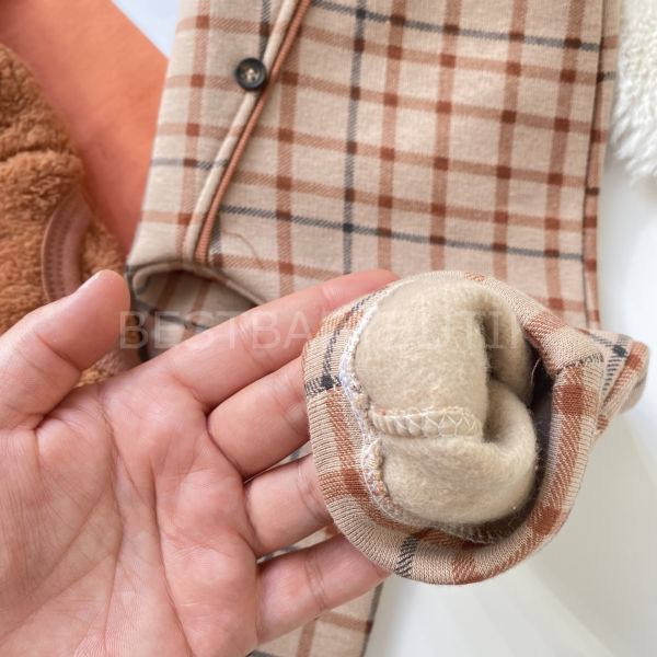 CEDRİC PELUŞ YELEKLİ ŞARDONLU 3’LÜ LÜX TAKIM