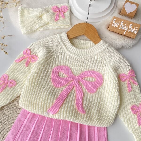 Kurdale Detaylı Triko Etekli 3’Lü Takım