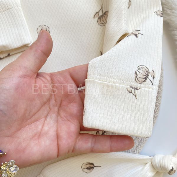 ORGANİK PAMUK ÇİÇEĞİ FİTİLLİ KENDİNDEN ELDİVENLİ TULUM VE BERESİ