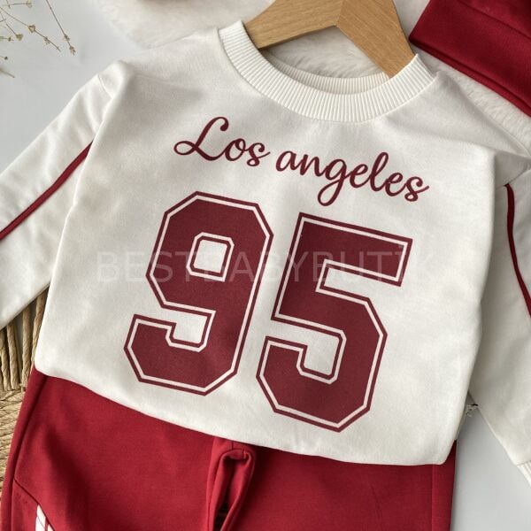 LosAngeles 95 Baskılı Bereli Spor 3’Lü Takım