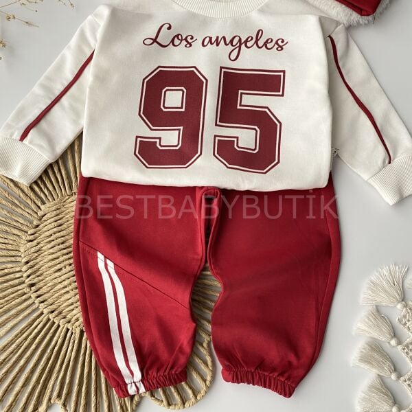 LosAngeles 95 Baskılı Bereli Spor 3’Lü Takım