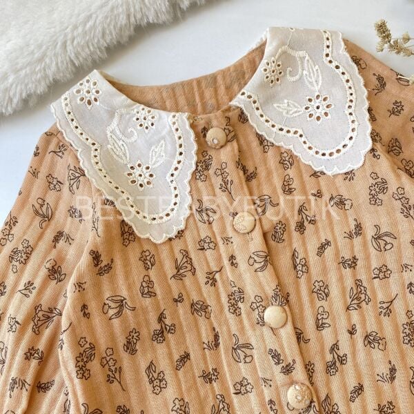 SAHRA FİSTO YAKALI DÜĞME DETAYLI MÜSLİN TULUM