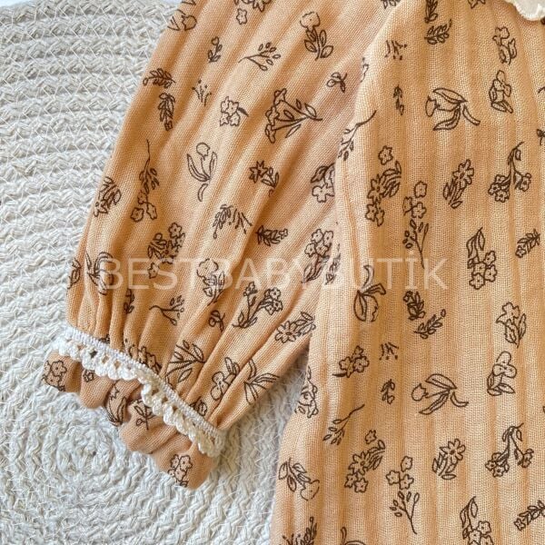 SAHRA FİSTO YAKALI DÜĞME DETAYLI MÜSLİN TULUM