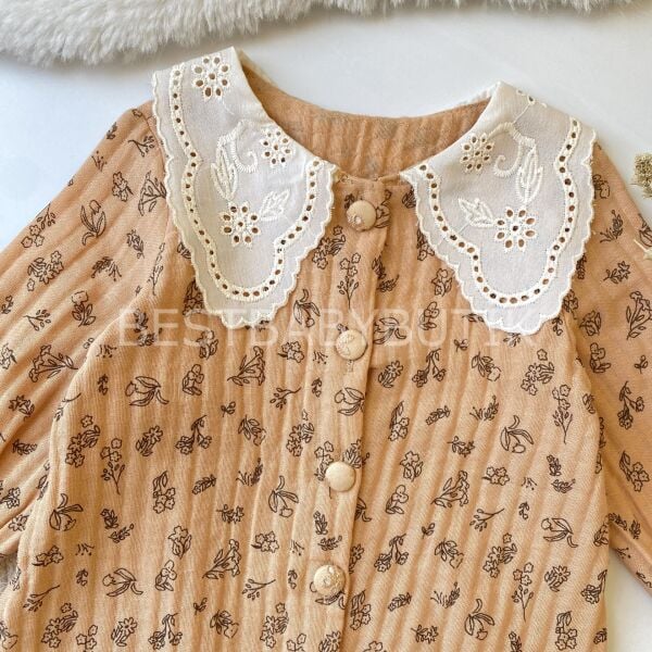 SAHRA FİSTO YAKALI DÜĞME DETAYLI MÜSLİN TULUM