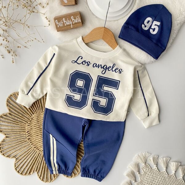 LosAngeles 95 Baskılı Bereli Spor 3’Lü Takım