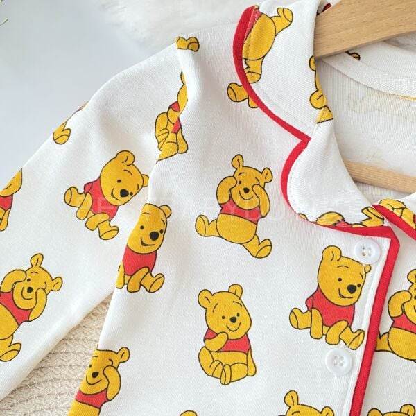 Winnie Pooh Baskılı Pamuk Pijama Takımı