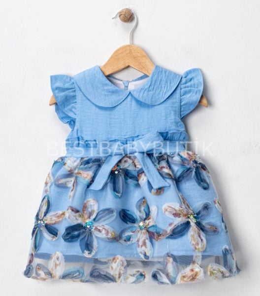 Zambak Tül Çiçekli Elbise