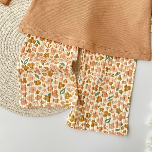 Çiçek Nakışlı Bol Paça 2’Li Takım