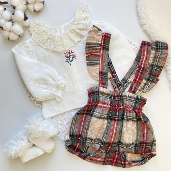 NEW YEARS KOKİNA ÇİÇEK DETAYLI PÖTİKARE 2’Lİ ROMPER SET