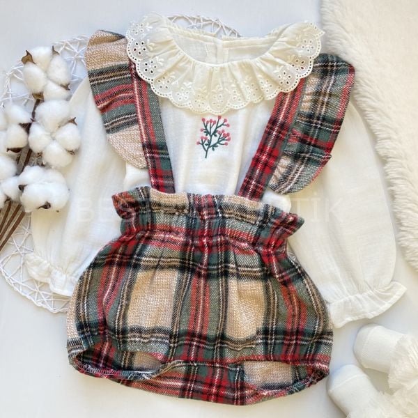 NEW YEARS KOKİNA ÇİÇEK DETAYLI PÖTİKARE 2’Lİ ROMPER SET