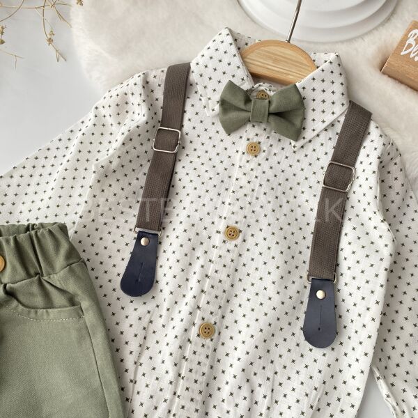 Carles Papyonlu Zıbın Gömlekli Askılı Takım 6-9 AY