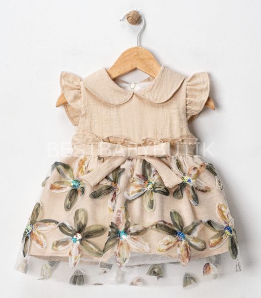 Zambak Tül Çiçekli Elbise