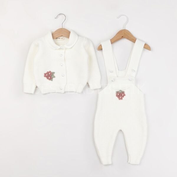 Wofim Premium İnci Düğmeli Triko Takım